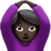 🙆🏿‍♀️ woman gesturing OK: dark skin tone display on Apple